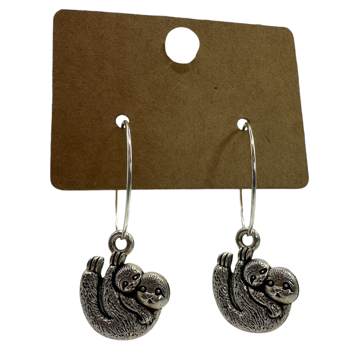 Mama and Baby Sloth Charm Earrings