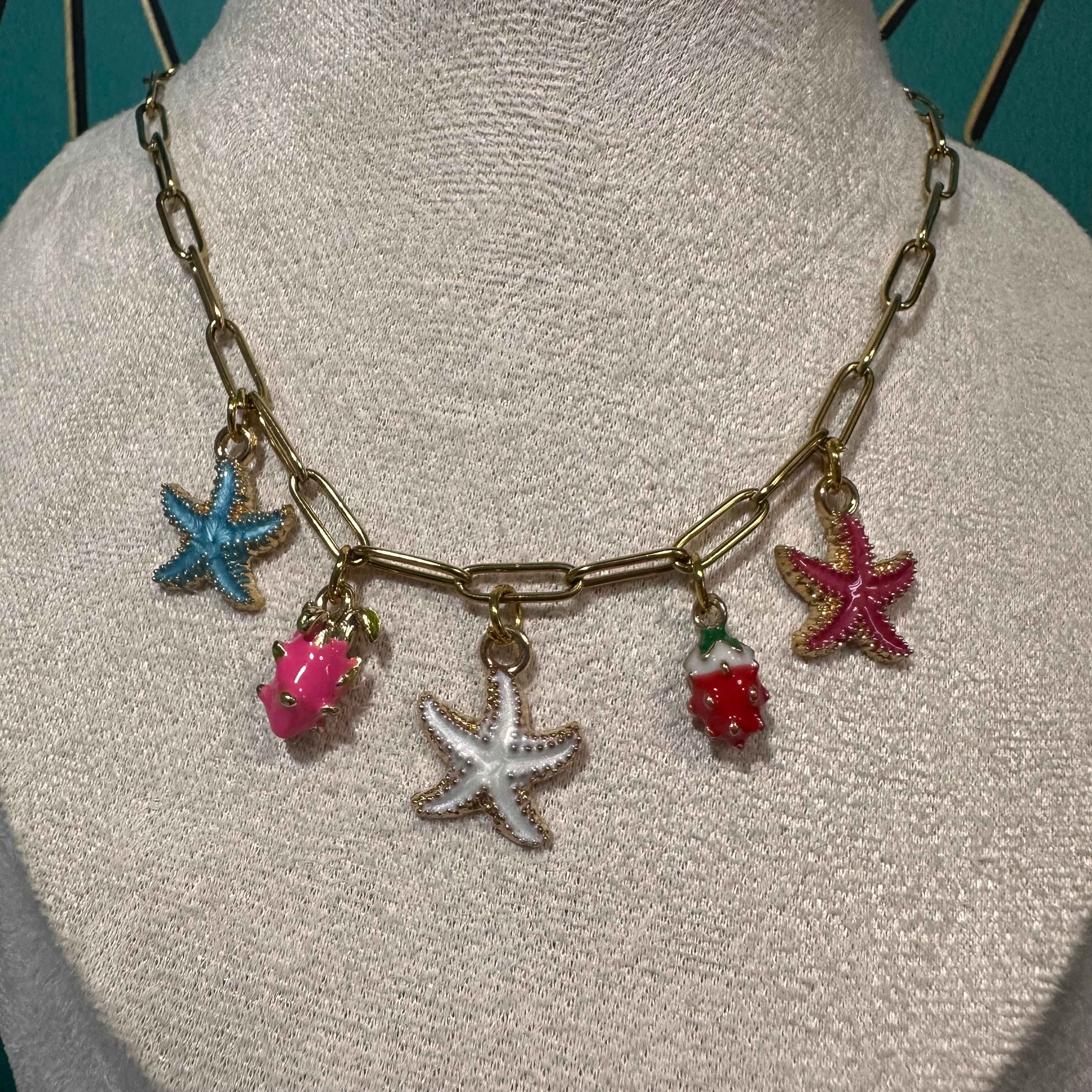 Tropical Splash Multi-Charm Necklace