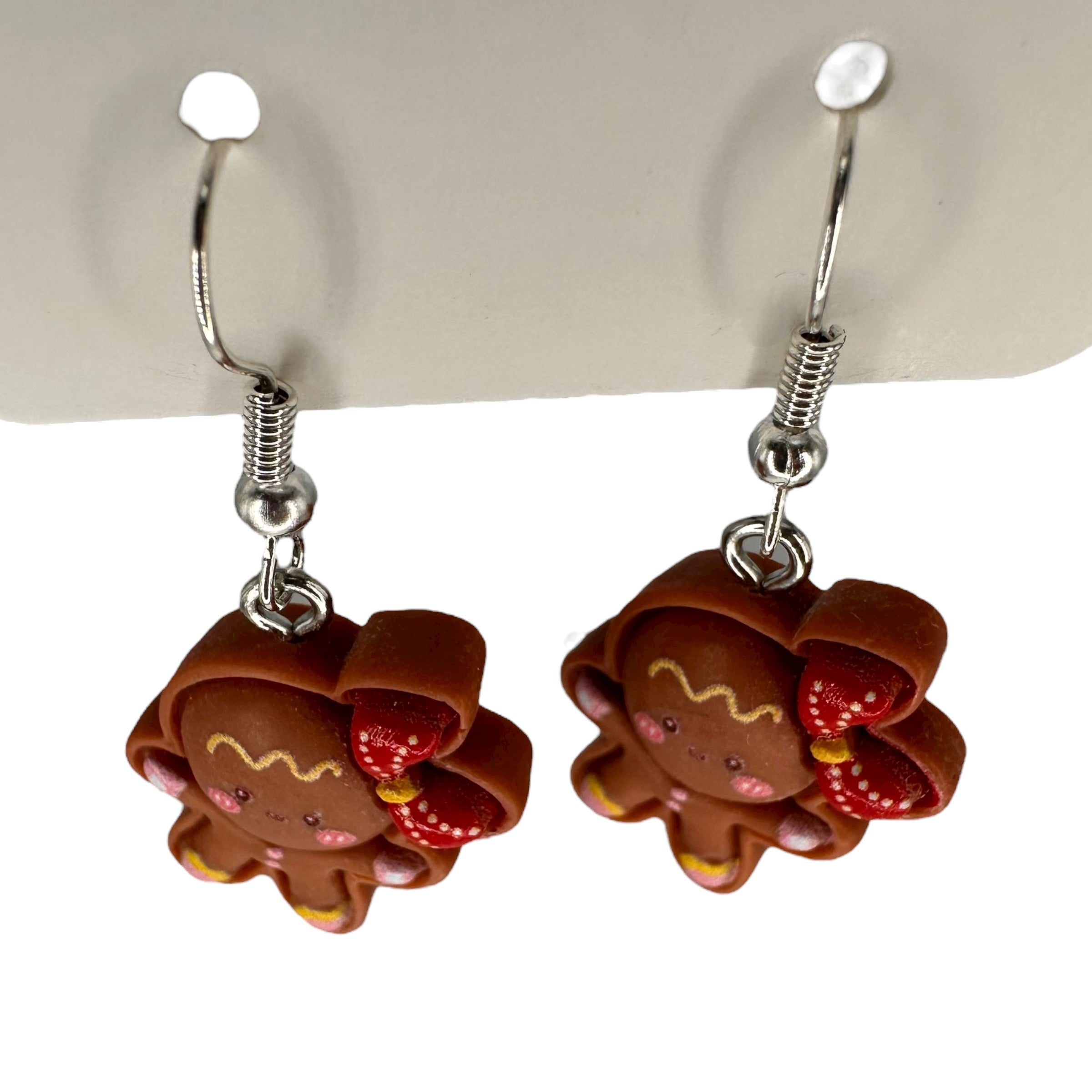 Gingerbread Girl Charm Earrings