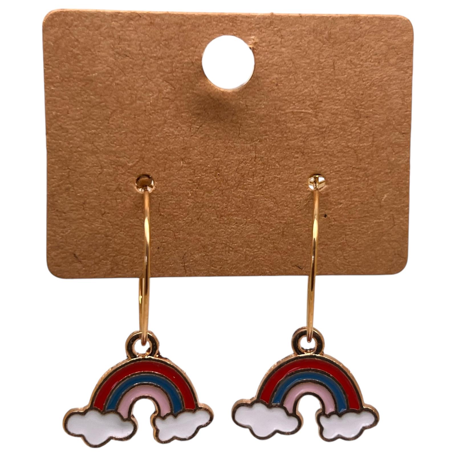 Rainbow Hoop Earrings